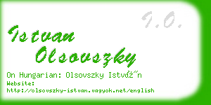 istvan olsovszky business card